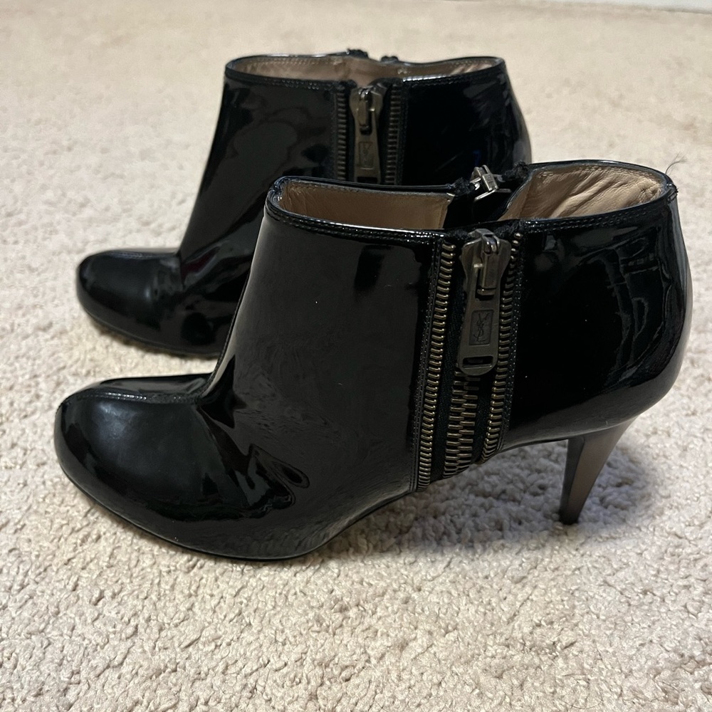 YSL Yves Saint Laurent Patent Bootie